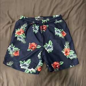 Club Room Navy Floral Hybrid Shorts